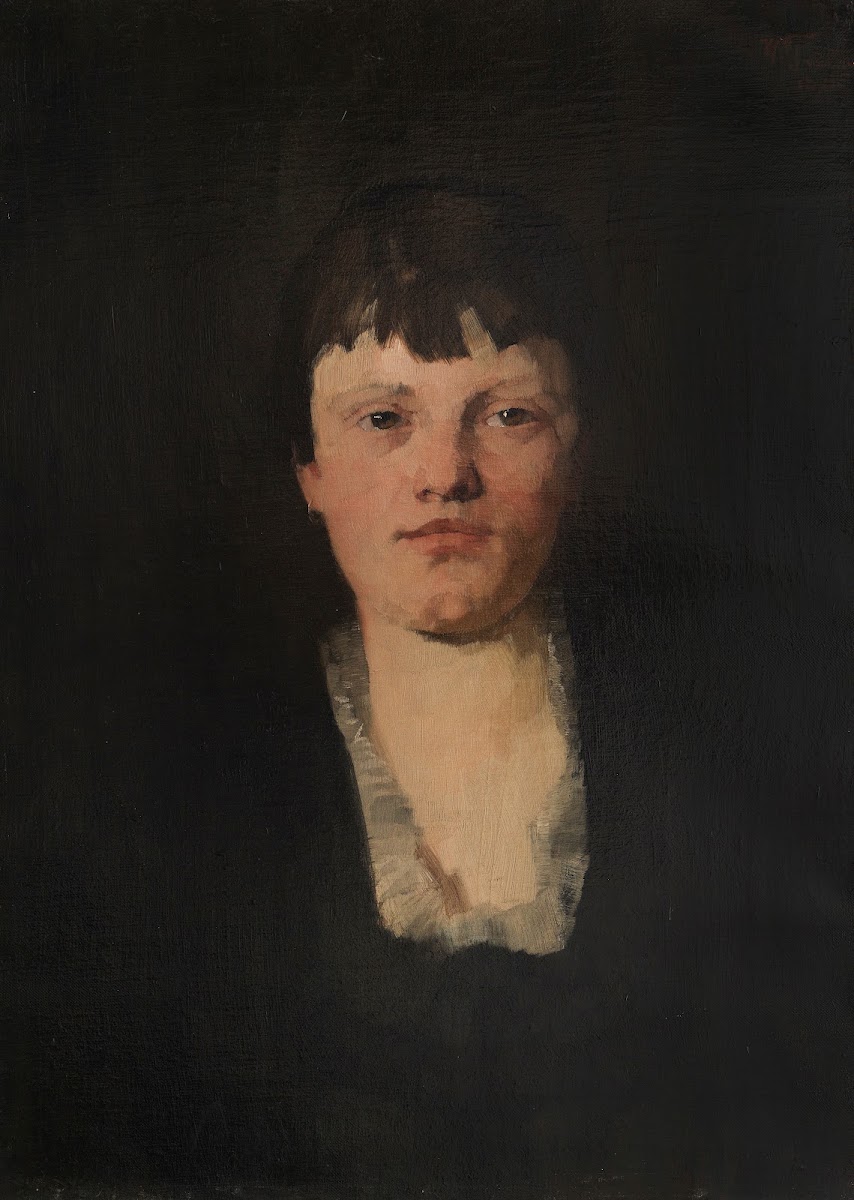 Mädchen mit viereckigem Halsausschnitt 1876