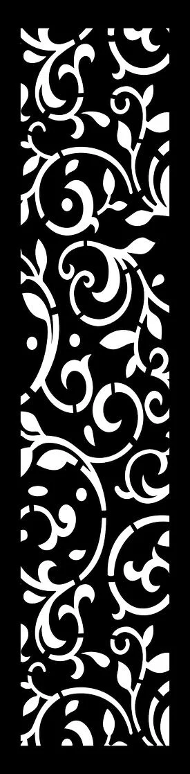 Intricate Vine and Leaf Scrollwork Pattern Free SVG for Silhouette cutting and engraving