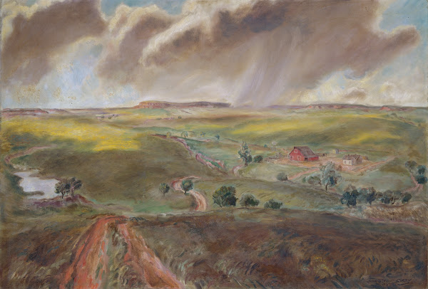 Spring Shower Western Kansas Landscape 1931