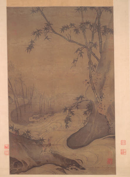 Bamboo and Ducks by a Rushing Stream 11271279