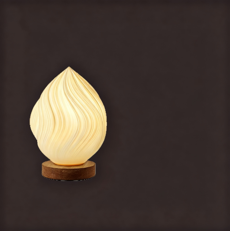3D rotating lamp with USB charging, cream style