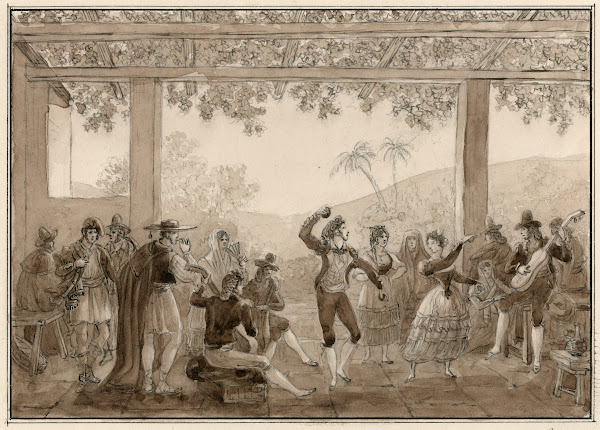 Een groep Spanjaarden danst de fandango
