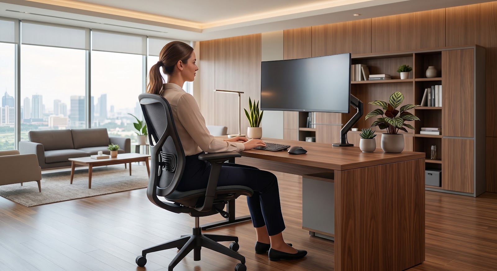 Rekomendasi kursi kantor ergonomis jaring mesh COCOUP Jakarta