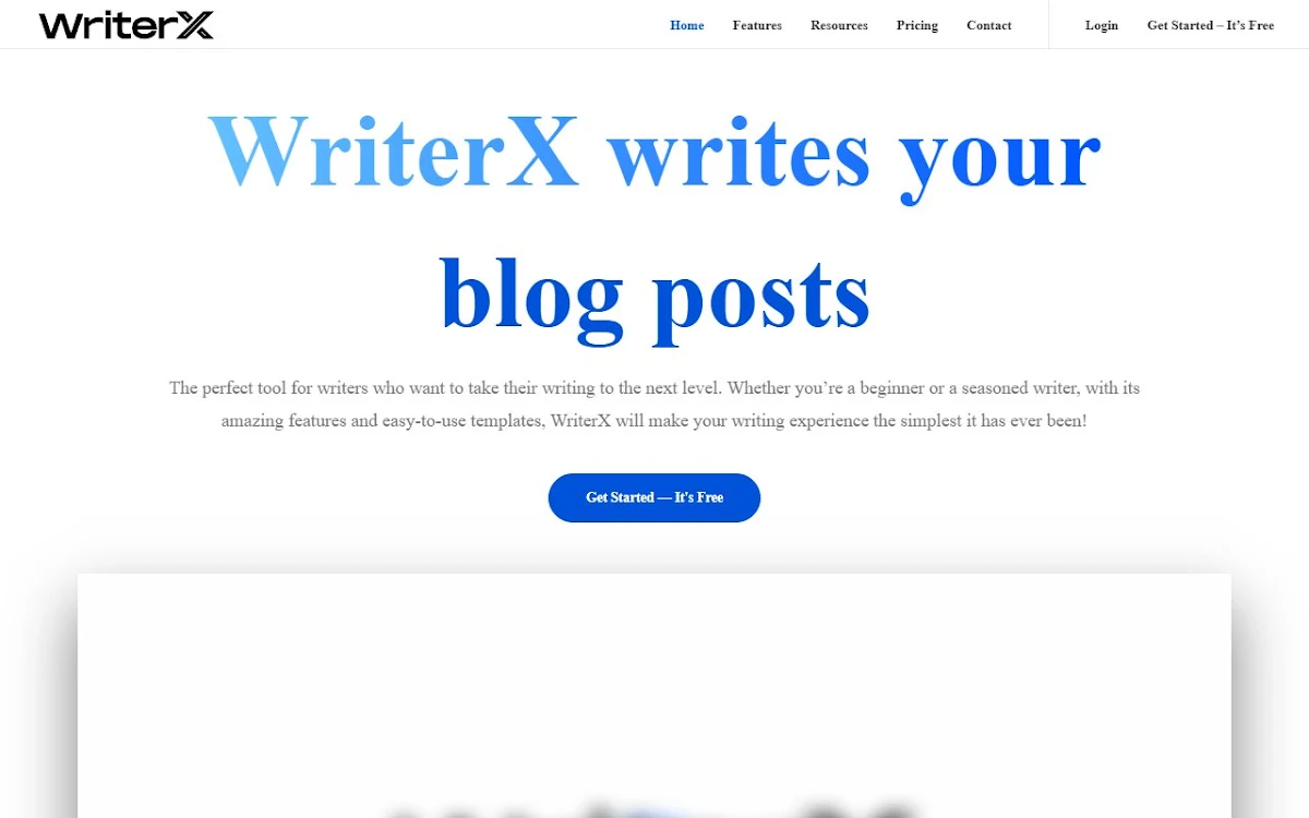 Captura de Writerx