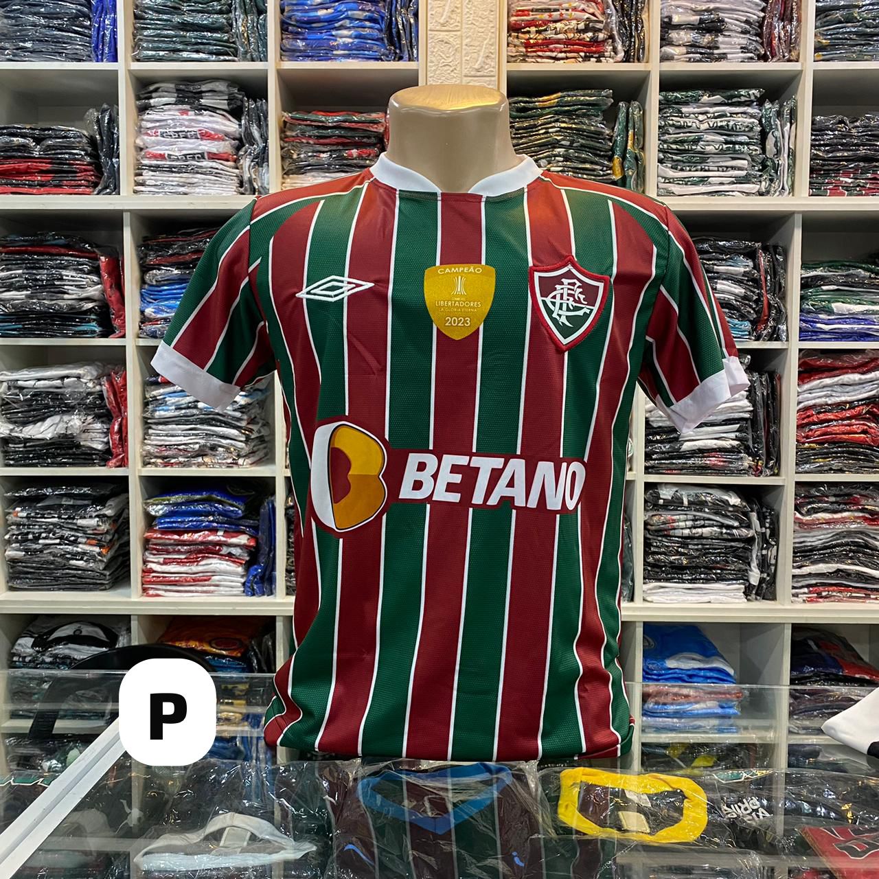 Camisa Fluminense Umbro 2023 listrada P - com Betano – Atacado no Brás