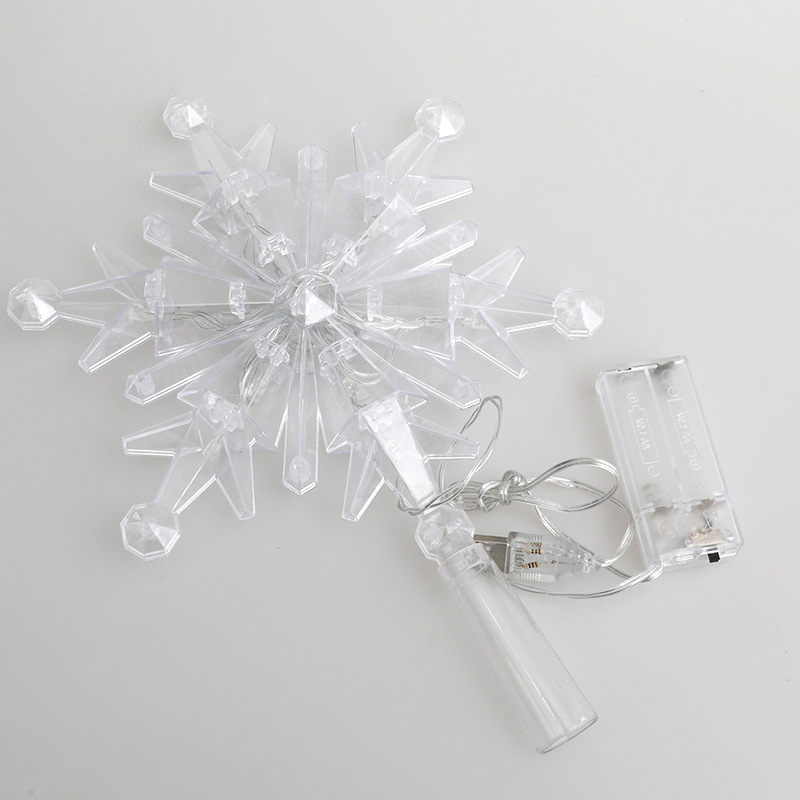 LED-Weihnachtsbaumspitze, Stern-Design, 20 cm
