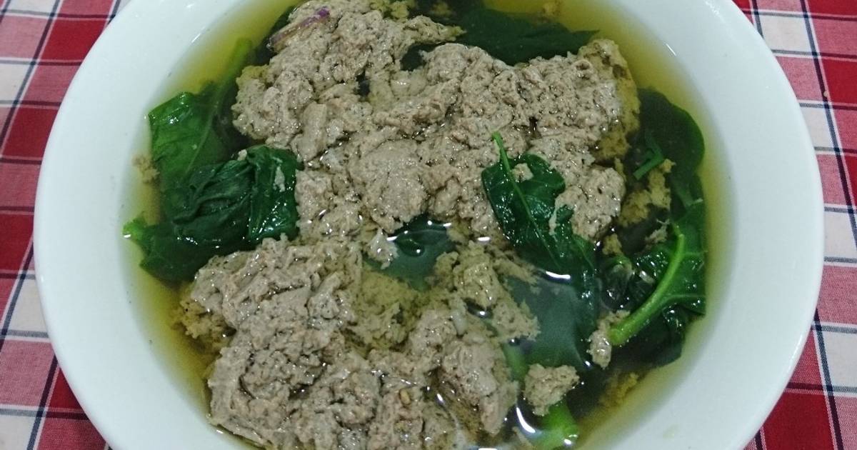 Canh cua mùng tơi
