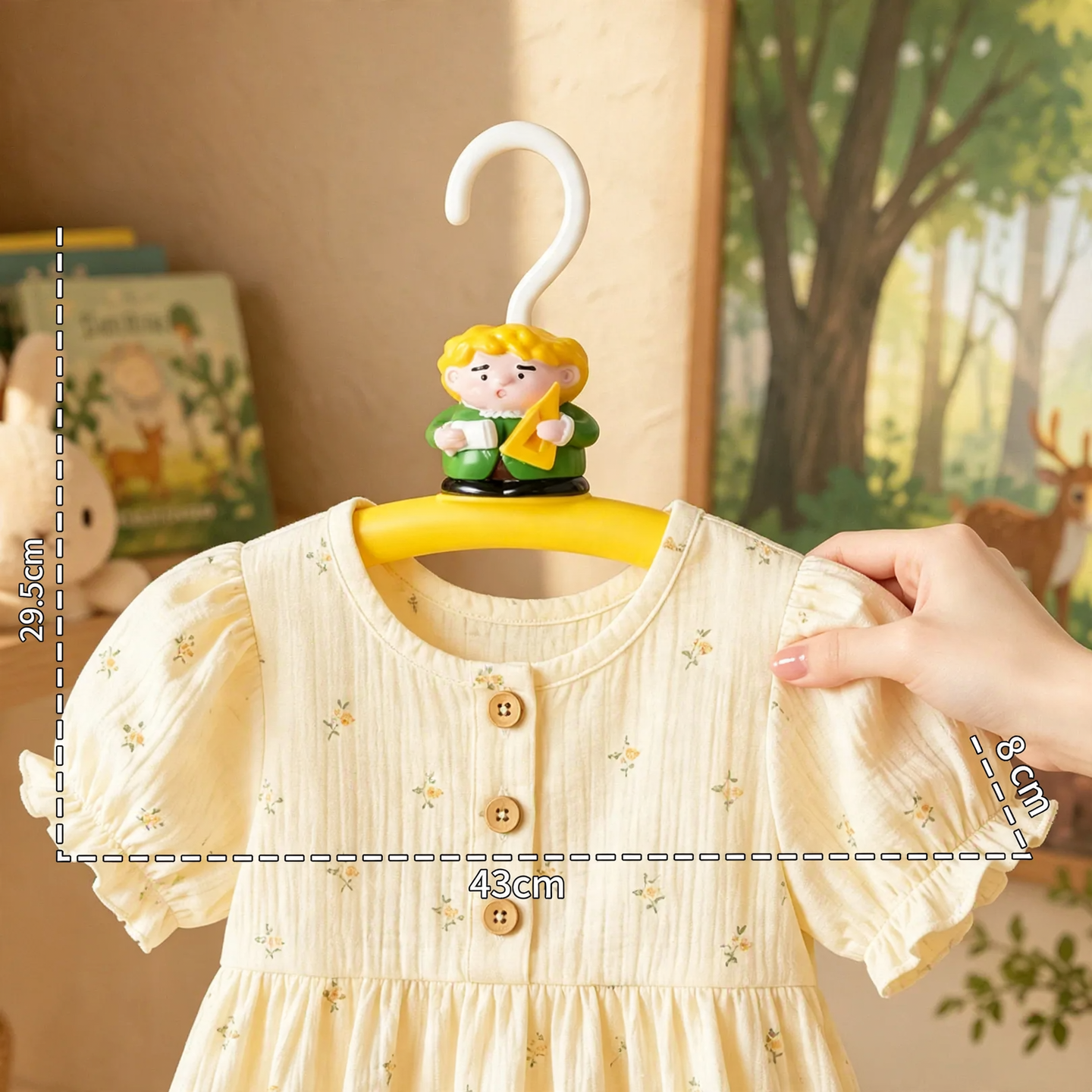 Non-slip clothes hanger with cartoon figure design