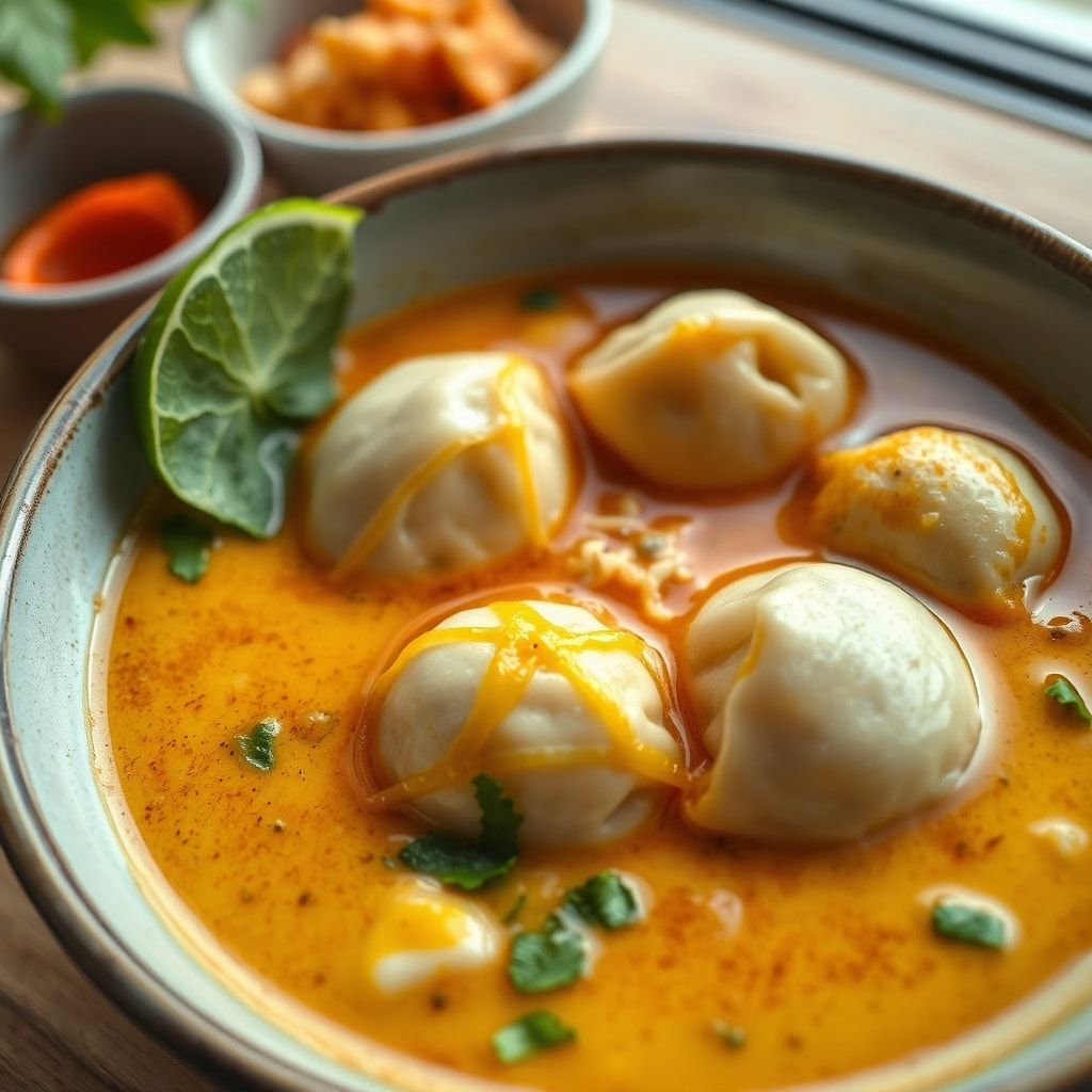 Easy Coconut Curry Soup with Vegan Dumplings | 30-Minute Comfort Bowl