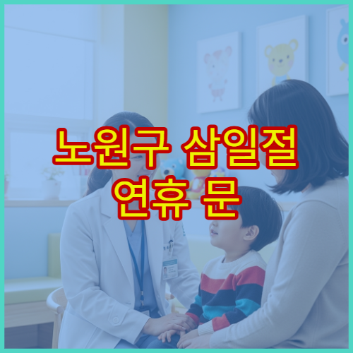 노원구 삼일절 연휴 문 여는 병원 어디? 공휴일 진료 가능 시간 안내