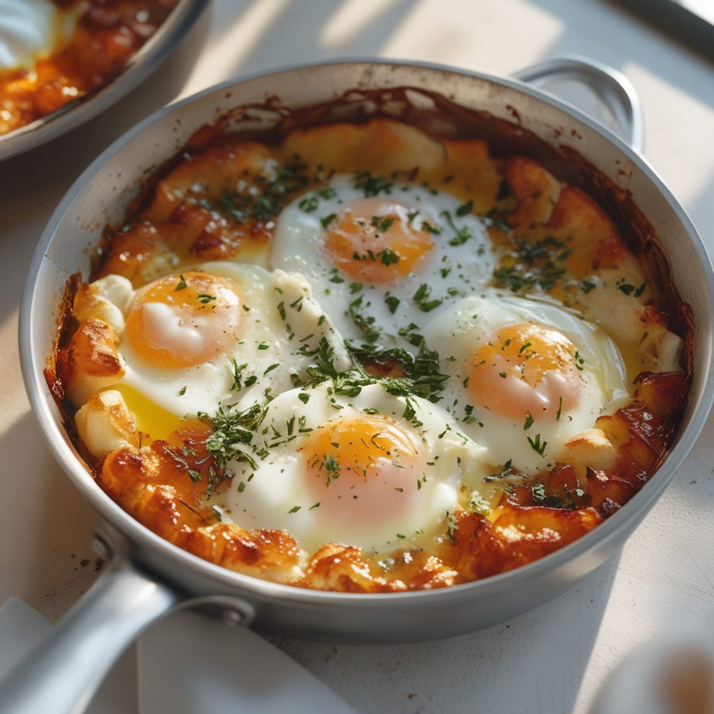 Flavorful Morning Treat Baked Feta Eggs Recipe – Easy & Delicious Breakfast