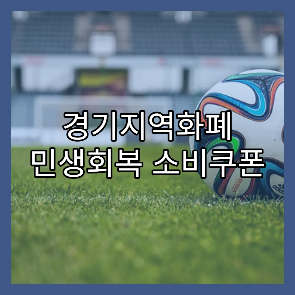 경기지역화폐 민생회복 소비쿠폰 Q&A(+자주묻는질문, 사용가이드)