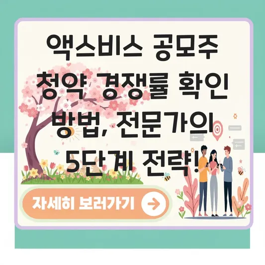 액스비스 공모주 청약 경쟁률 확인 방법