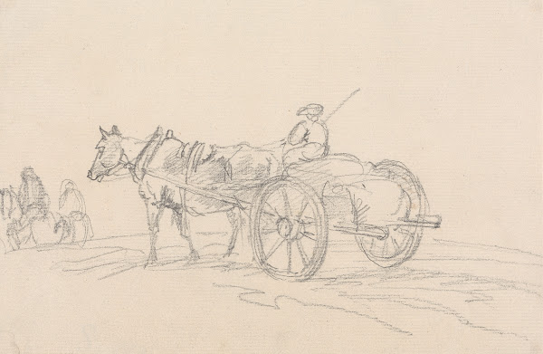 Riders and a Two Wheeled Cart With Driver