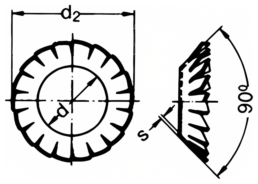DIN 6798 A/J – Technical drawing