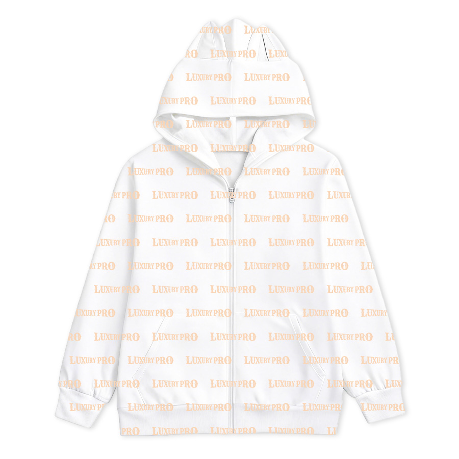 AOP Full-zip cat ear hoodie