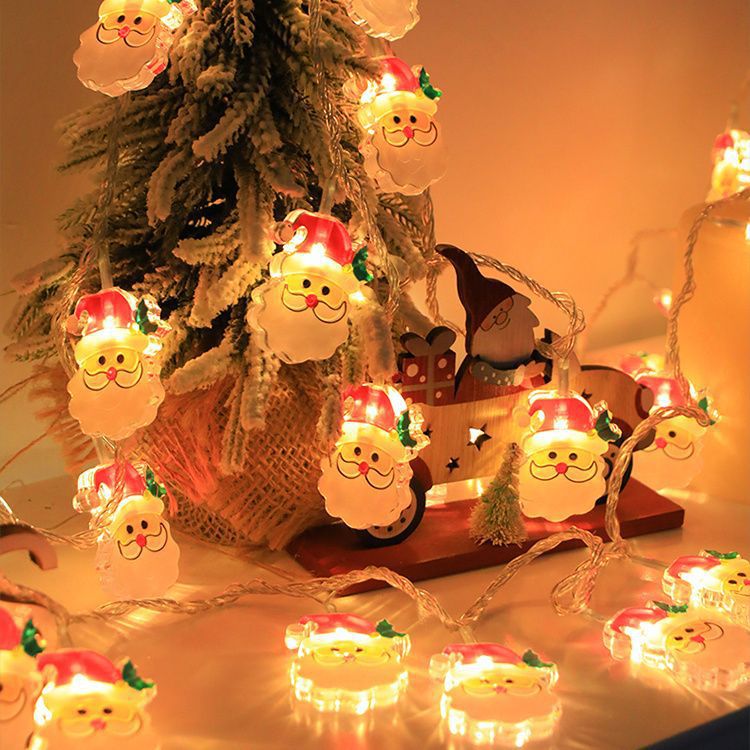 LED Christmas string lights with motifs