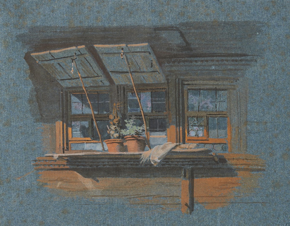 Fensterstudie eines Berner Oberländer Hauses 1810