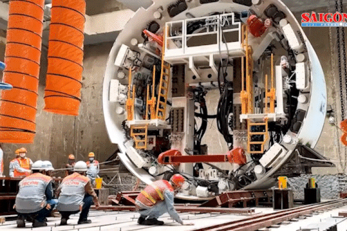 Máy đào 'Táo Bạo' về đích, nối thông toàn tuyến ngầm metro Nhổn - Ga Hà Nội - Báo Sài Gòn Giải Phóng