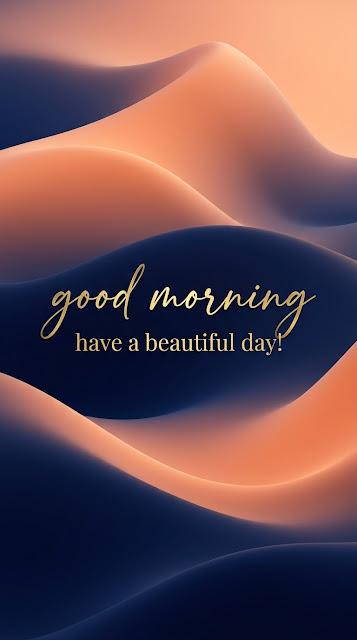 Aesthetic 'Good Morning' Typography on Abstract Soft Dune Background - Free mobile Wallpaper