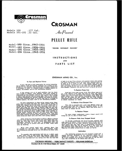 crosman 102 air rifle