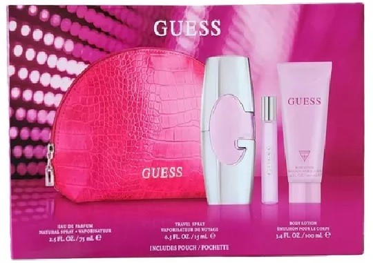 ESTUCHE GUESS GUESS MUJER 4PZS 75ML EDP + 15ML EDP + CREMA + COSMETIQUERA