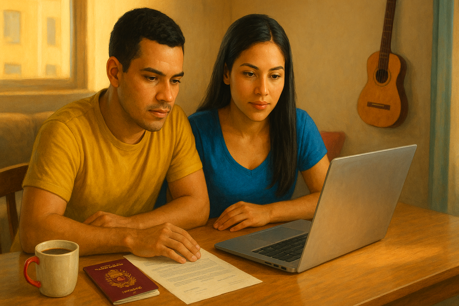 Venezolanos en el exterior gestionando trámites digitales y apostilla en línea