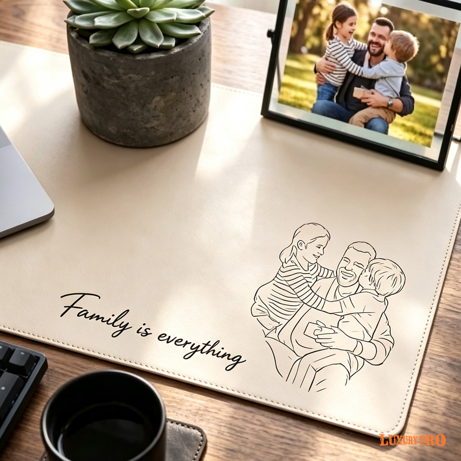 Leather mouse pad