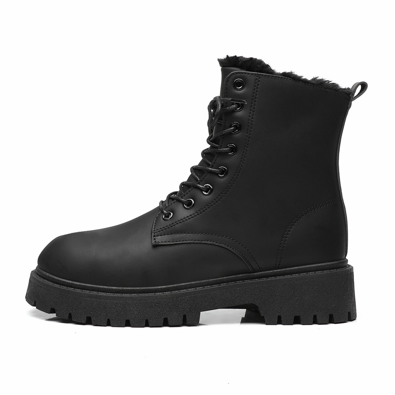 Insulated men's biker boots