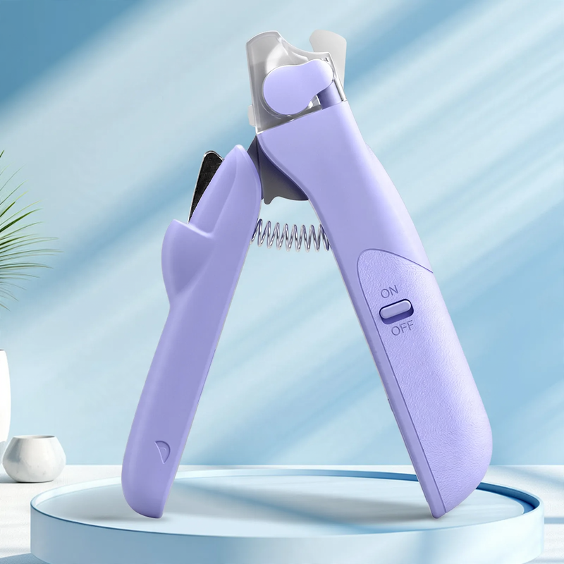 Nail clipper for cats and dogs with LED light