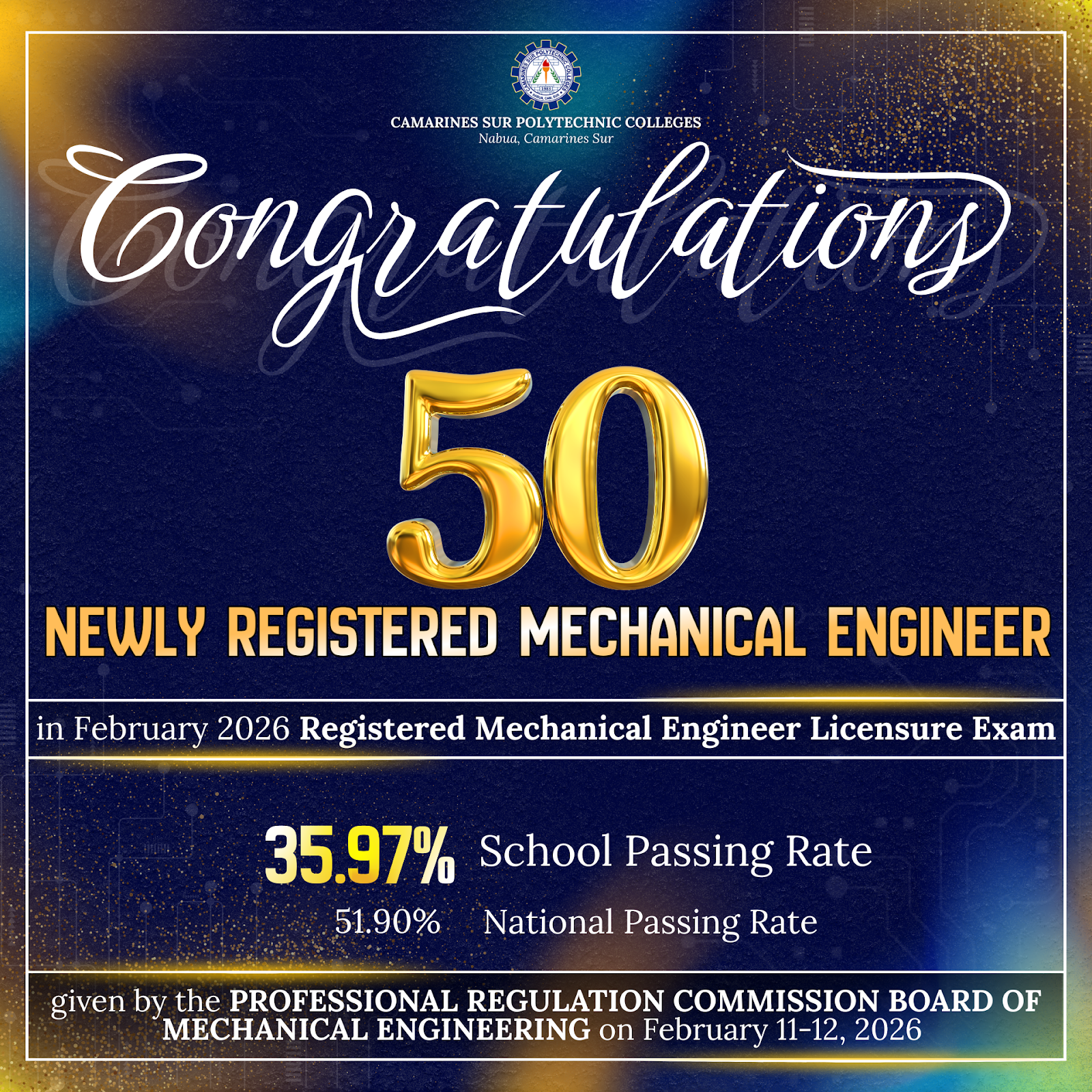 𝗙𝗼𝗿𝗴𝗲𝗱 𝗶𝗻 𝗘𝘅𝗰𝗲𝗹𝗹𝗲𝗻𝗰𝗲: 𝟱𝟬 𝗡𝗲𝘄 𝗖𝗦𝗣𝗖 𝗠𝗲𝗰𝗵𝗮𝗻𝗶𝗰𝗮𝗹 𝗘𝗻𝗴𝗶𝗻𝗲𝗲𝗿𝘀 𝗥𝗶𝘀𝗲 𝘁𝗼 𝘁𝗵𝗲 𝗖𝗵𝗮𝗹𝗹𝗲𝗻𝗴𝗲! ⚙️🔥