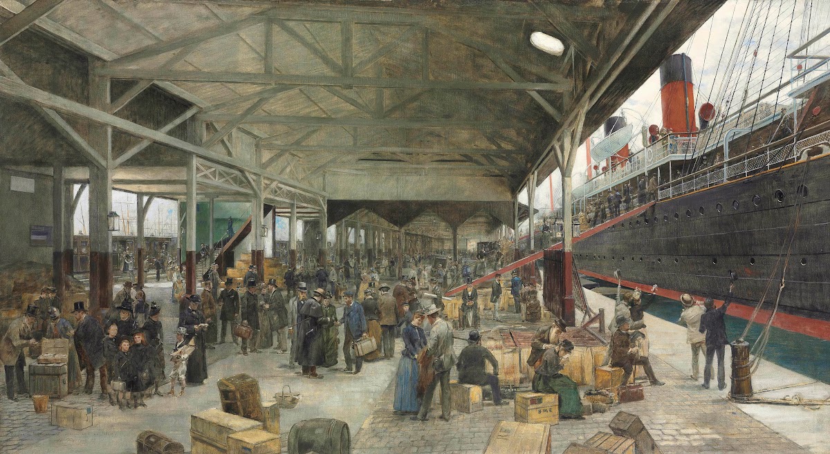Lembarquement De La Normandie Au Havre 1889