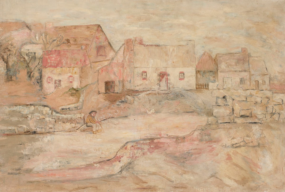 Pejzaż bretoński z siedzącym człowiekiem 1924