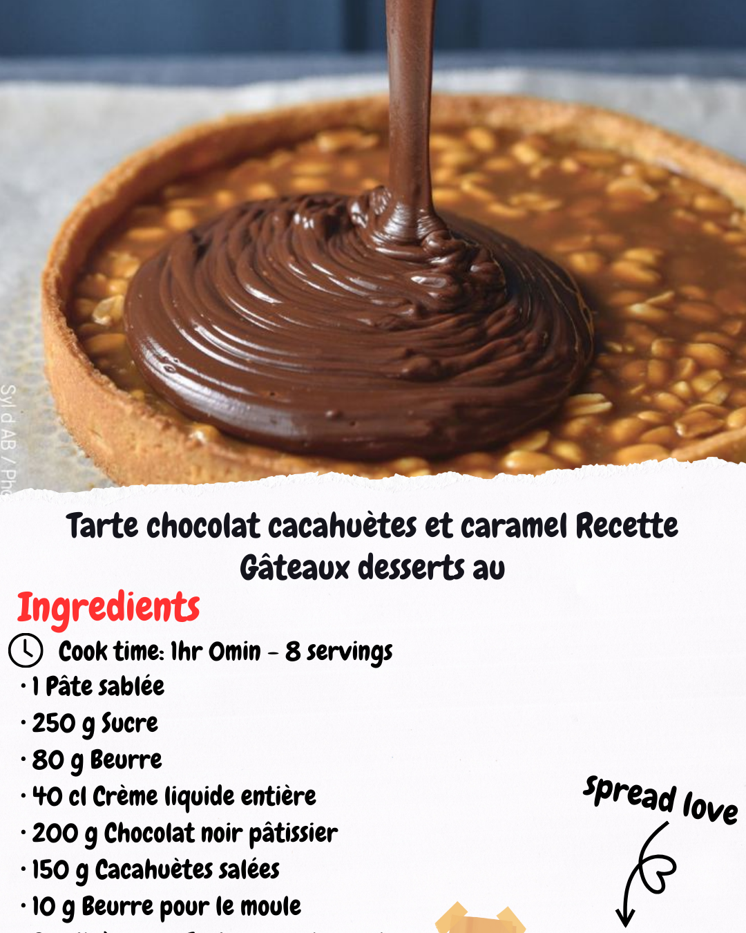 Tarte chocolat cacahuètes et caramel Recette Gâteaux desserts au