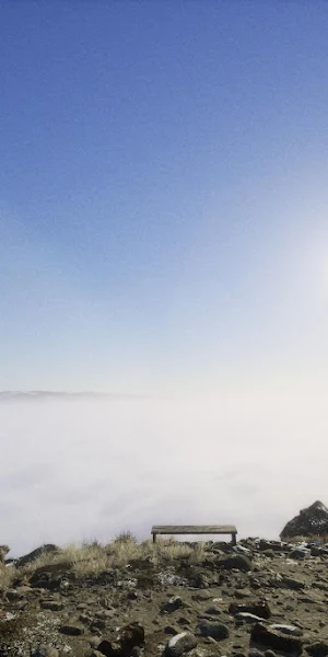 Mountain Peak, Snowy Mountains, Foggy Landscape, Scenic View 4K Wallpaper Background