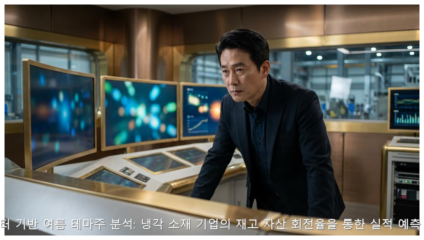 데이터 기반 여름 테마주 분석: 냉각 소재 기업의 재고 자산 회전율을 통한 실적 예측 전략 핵심 안내 및 분석 인포그래픽 (4)