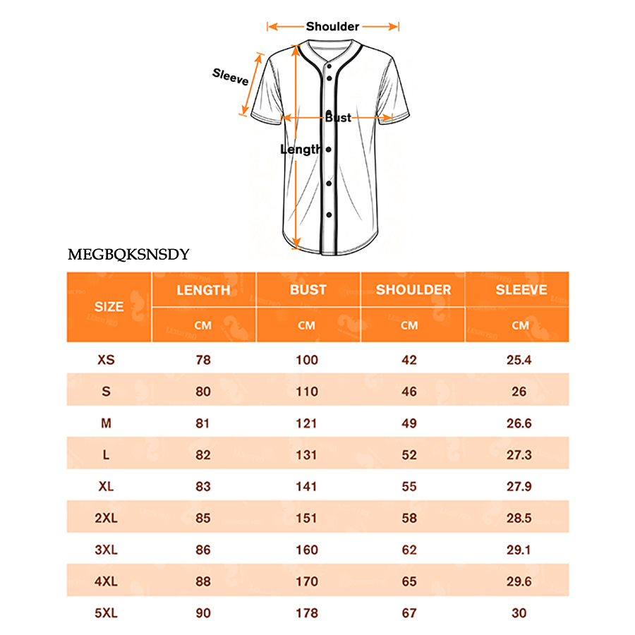 3D Men Baseball Jersey Print Line -MEG