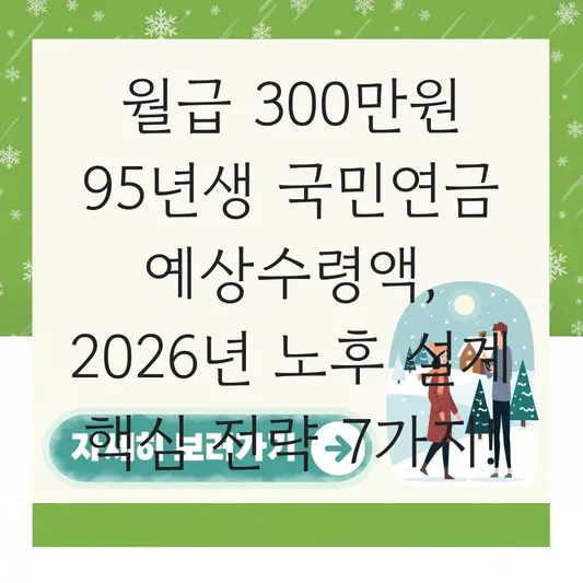 월급 300만원 95년생 국민연금 예상수령액