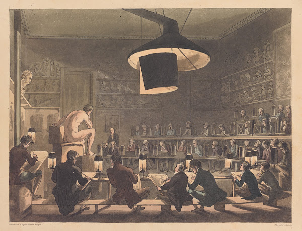 Drawing from life at the Royal Academy Somerset House 1808