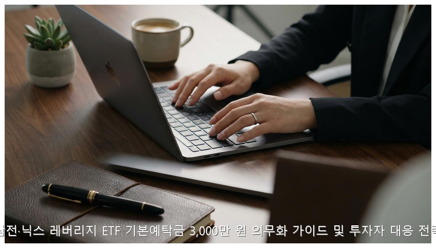 삼전·닉스 레버리지 ETF 기본예탁금 3,000만 원 의무화 가이드 및 투자자 대응 전략 핵심 안내 및 분석 인포그래픽 (3)