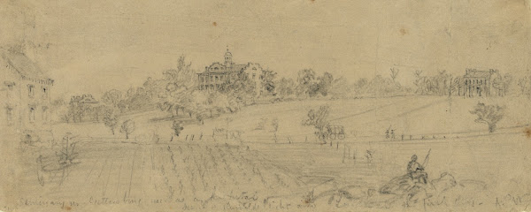 Seminary nr Gettysburg used as a hospital scene of Reynolds fight with Longstree