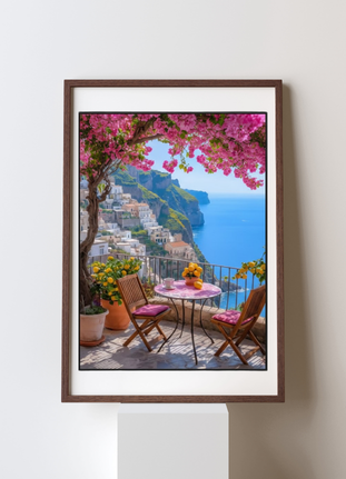 Mediterranean Morning at Amalfi Wall Art Poster Print 