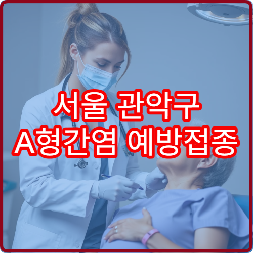 서울 관악구 A형간염 예방접종 대상자와 접종 병원 정보 정리