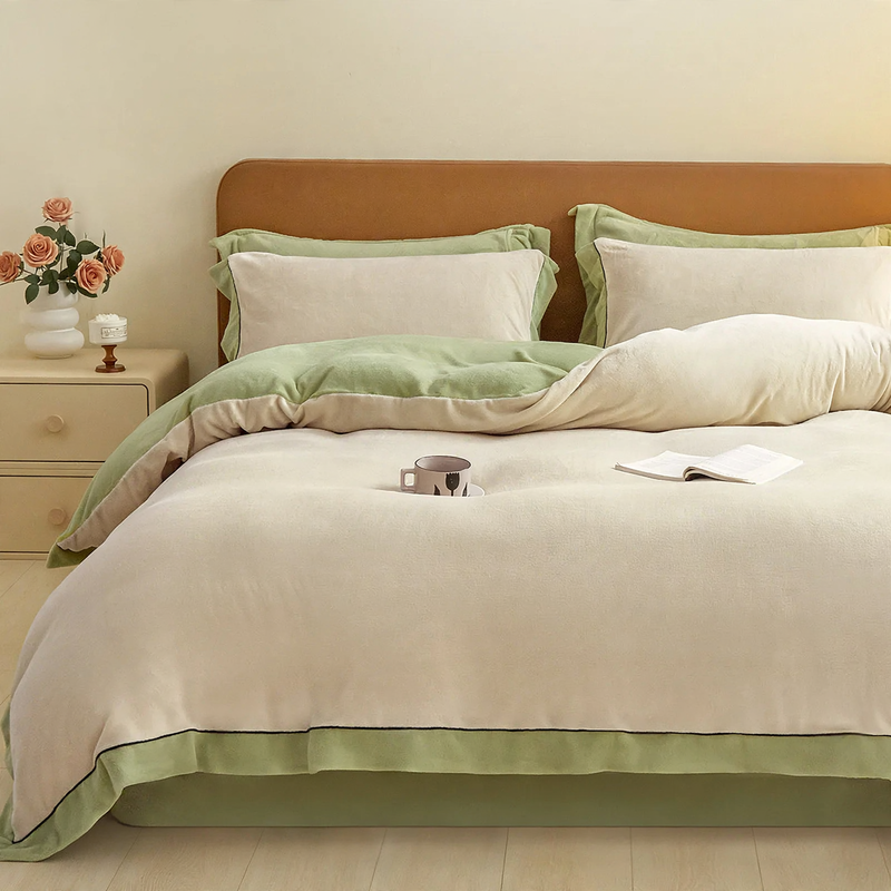 Winter bedding made of milk fiber fleece, extra soft and thick