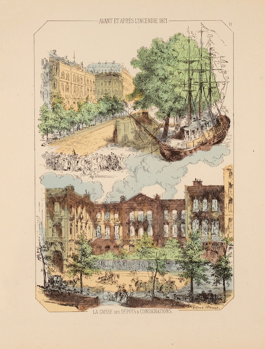 Avant et après lincendie 1871 La Caisse des dépôts et conisgnations 11 1871