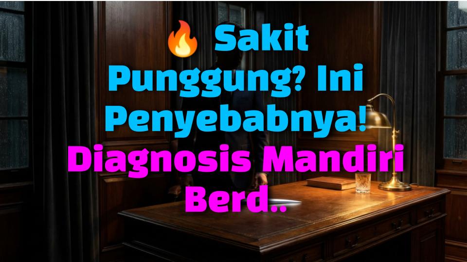🔥 Sakit Punggung? Ini Penyebabnya! Diagnosis Mandiri Berdasarkan Gejala!