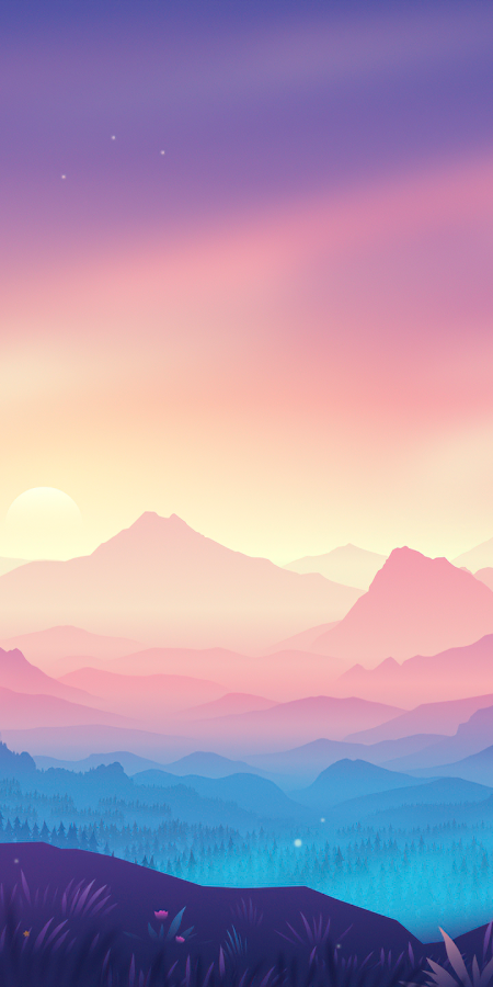Fantasy Art, Digital Art, Ultrawide, Gradient 2K Phone Wallpaper