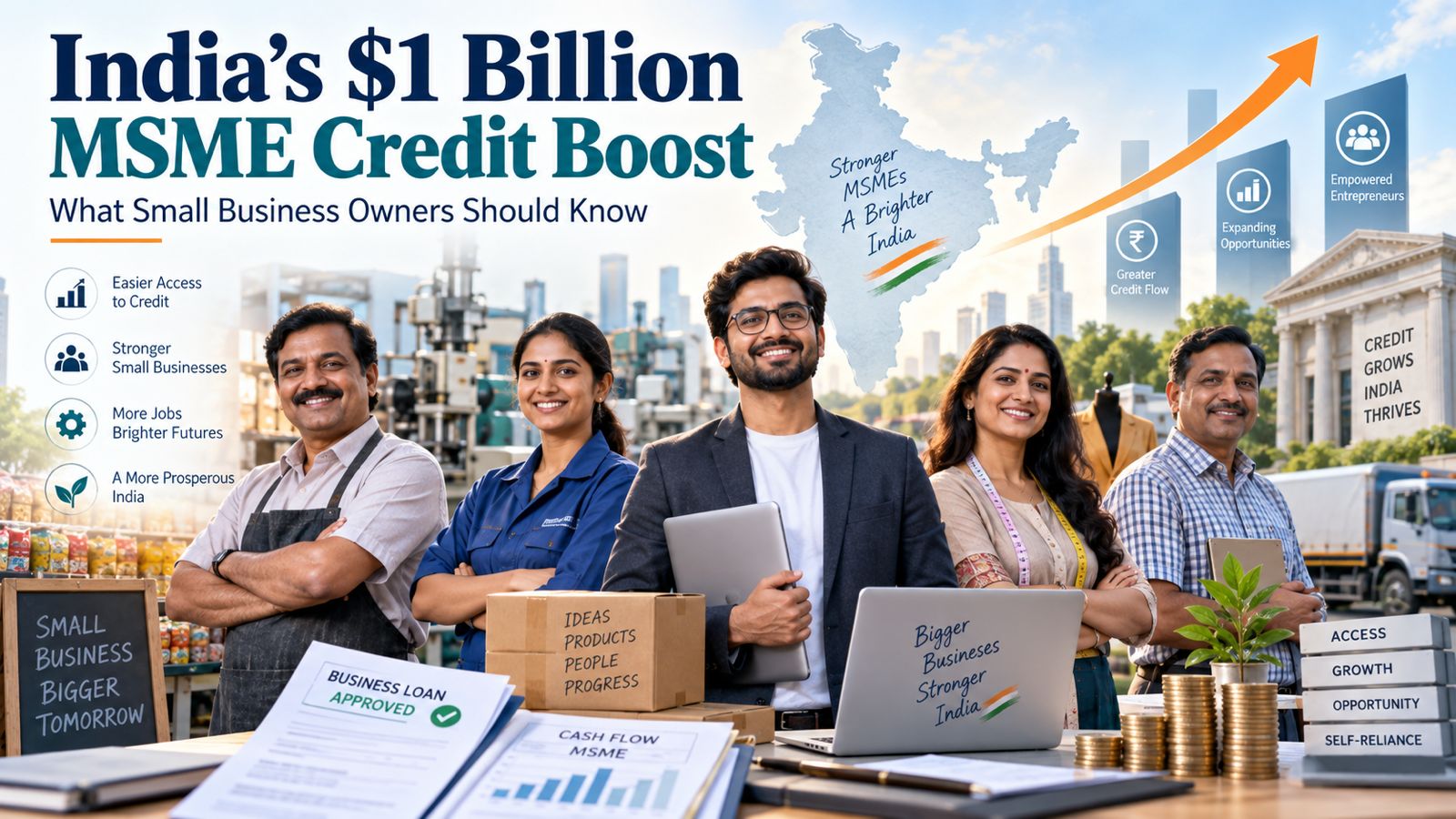 AJ Academy blog image about India’s $1 Billion MSME Credit Boost: What Small Businesses Should Know for career and skill development students