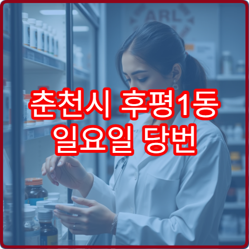 춘천시 후평1동 일요일 당번 약국 위치와 영업시간 정리