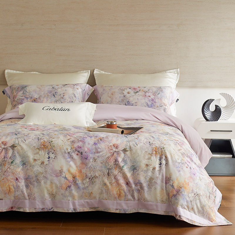 Long-staple cotton bedding set, 4-piece, satin